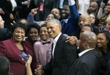 Stacey Abrams Barack Obama Morehouse Atlanta rally election 2018