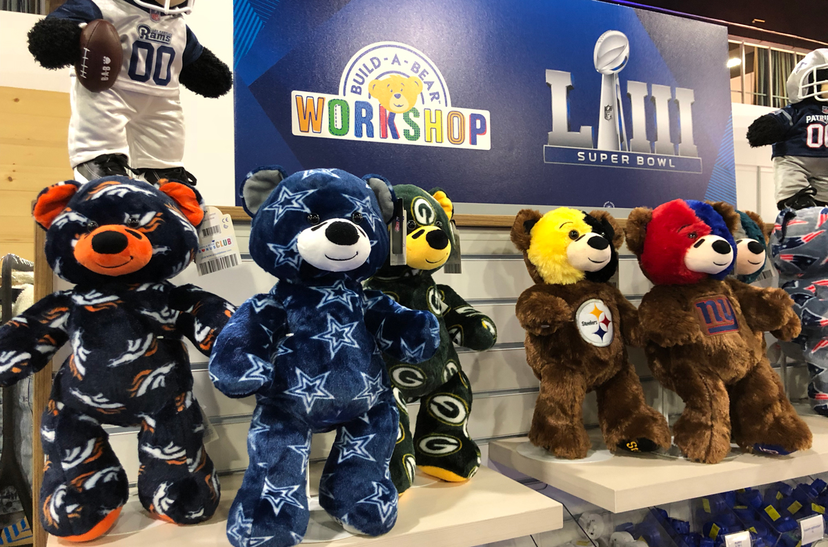 Build a Bear NFL edition #buildabear #superbowlexperience #nfl