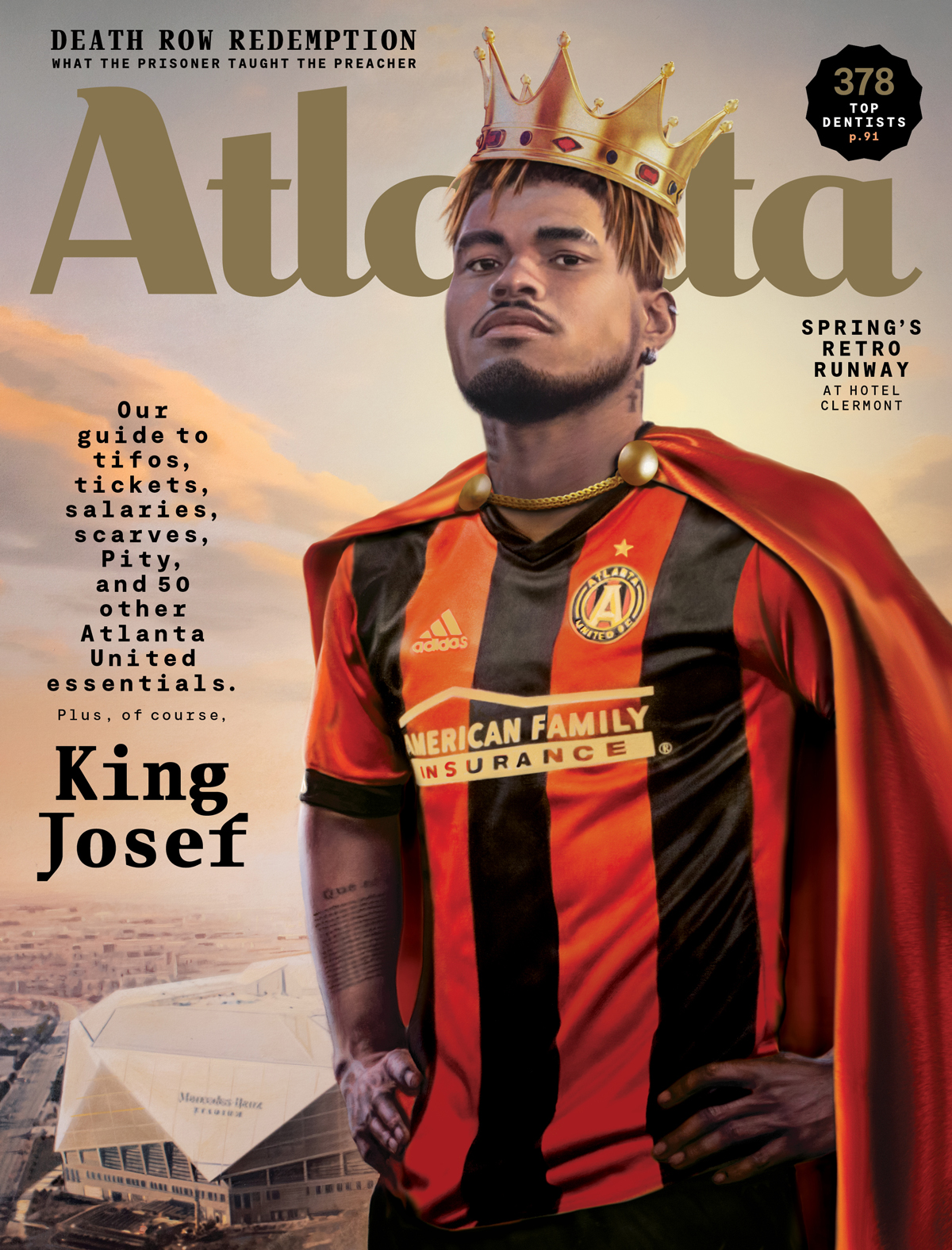 Atlanta Magazine March 2019 cover - King Josef Martinez