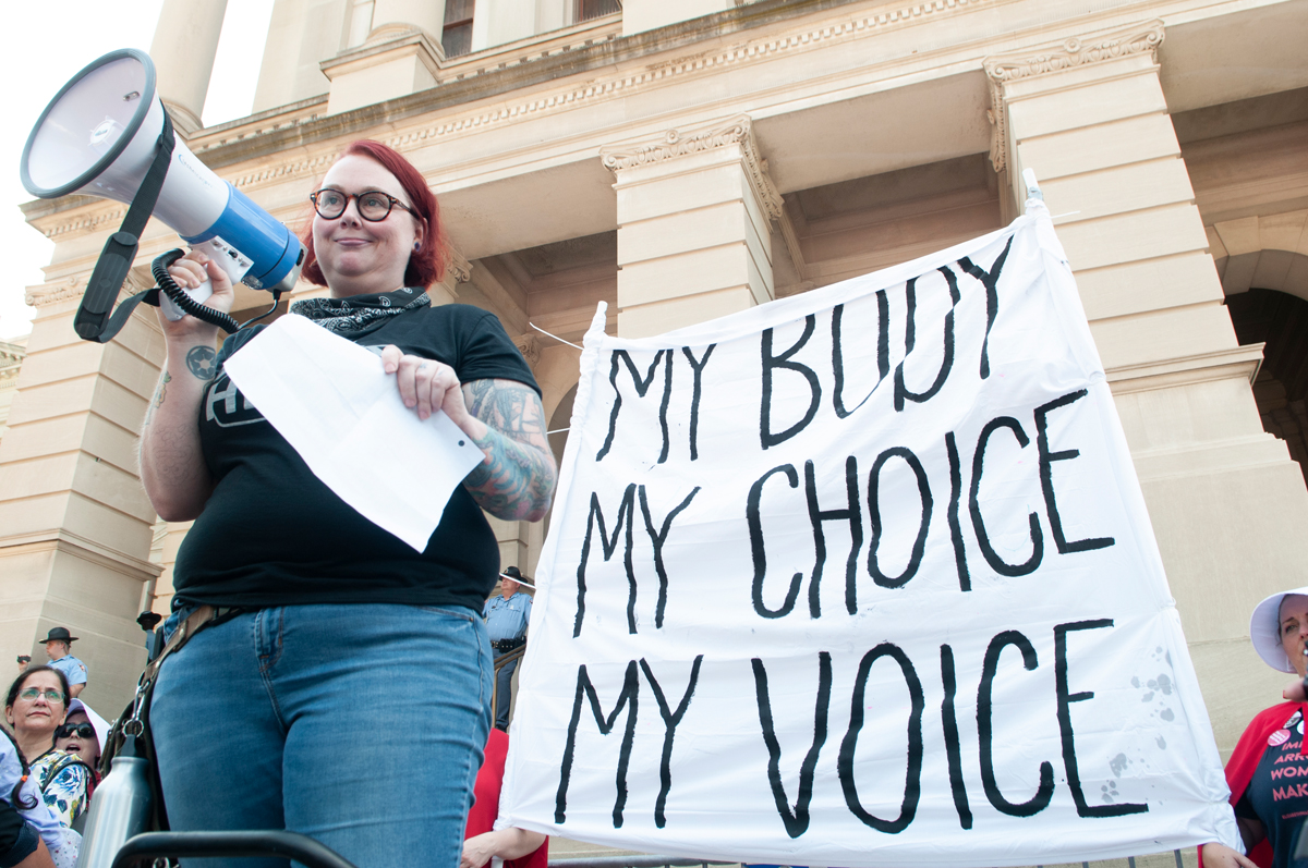 Photos: Thousands protest Georgia abortion legislation ...