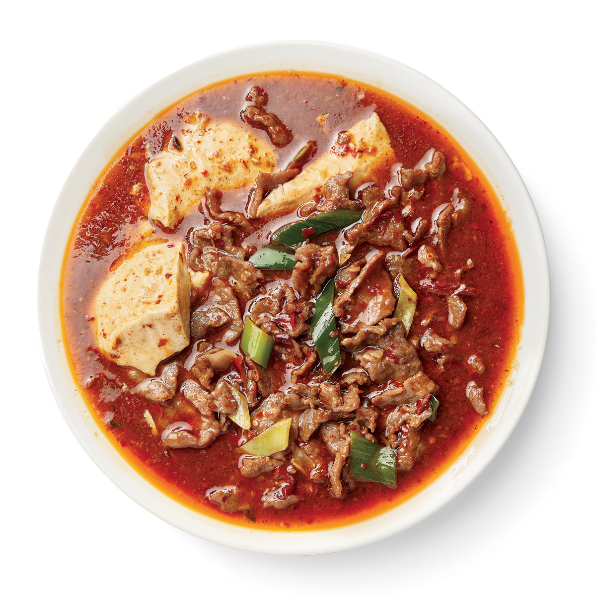 Beef and soft tofu with spicy sauce