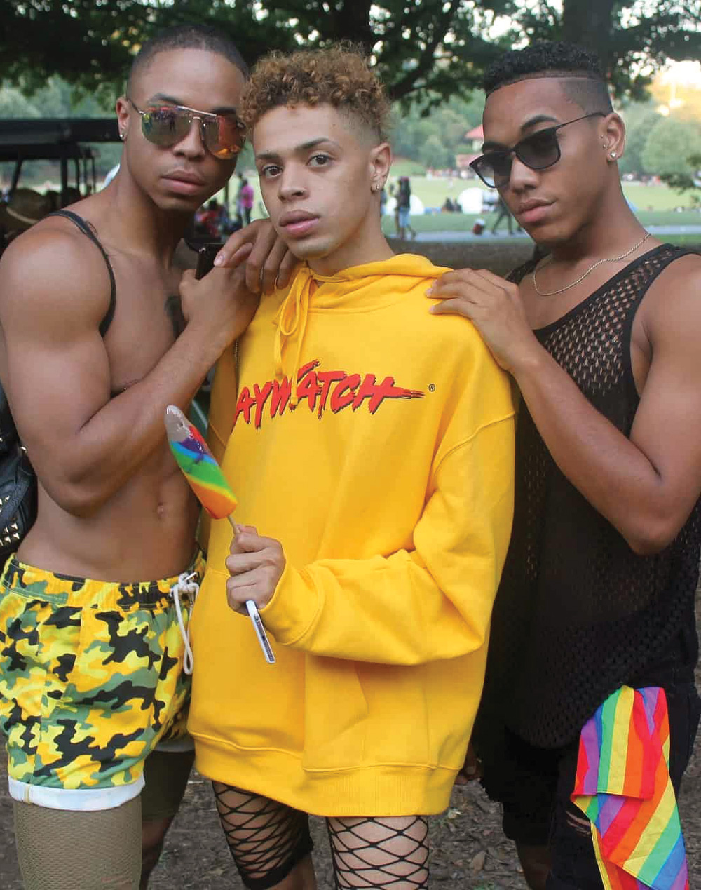 Men at a Black Gay Pride event