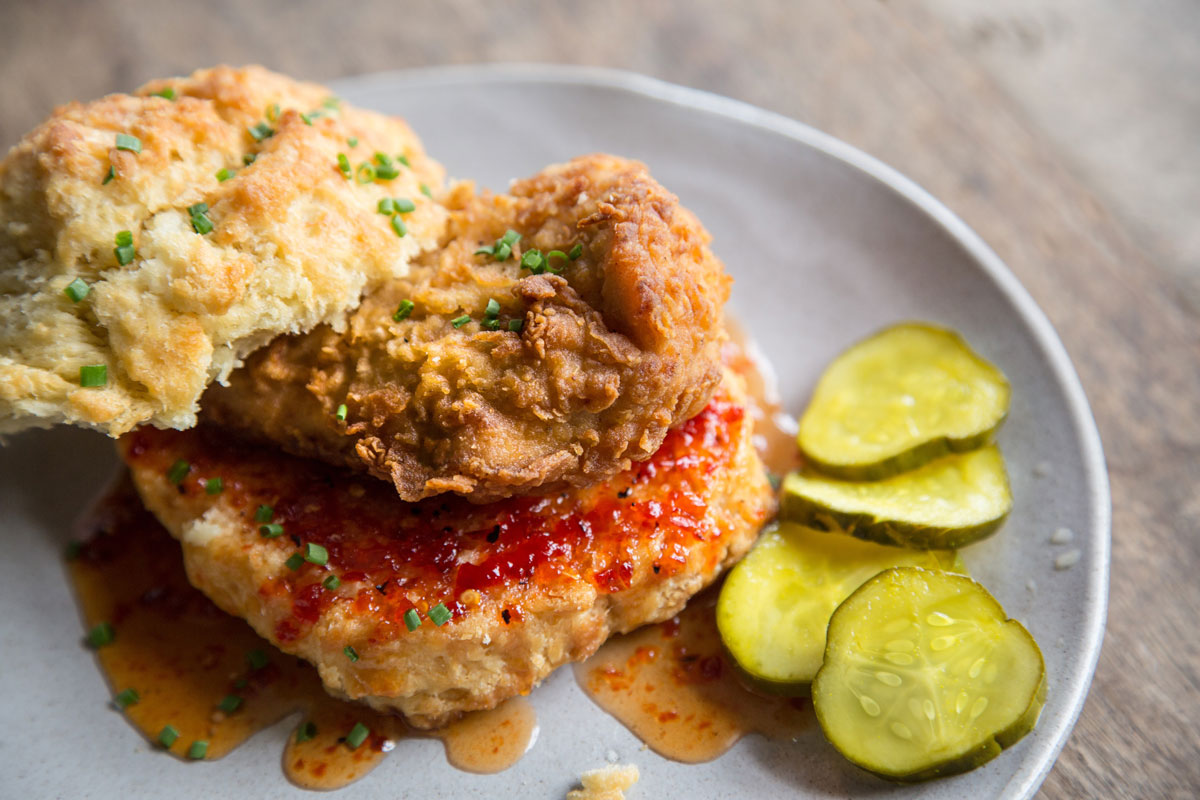 A chicken biscuit from Buttermilk Kitchen