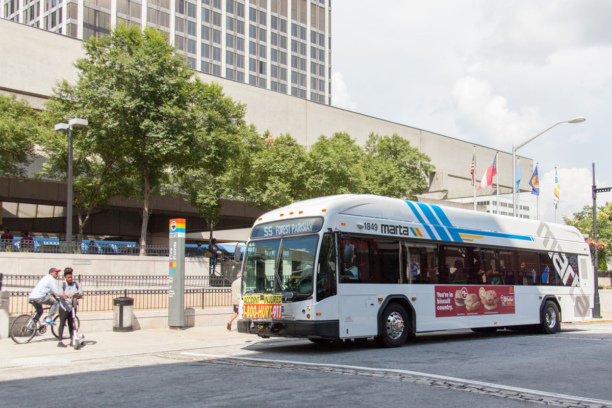 marta bus hit car