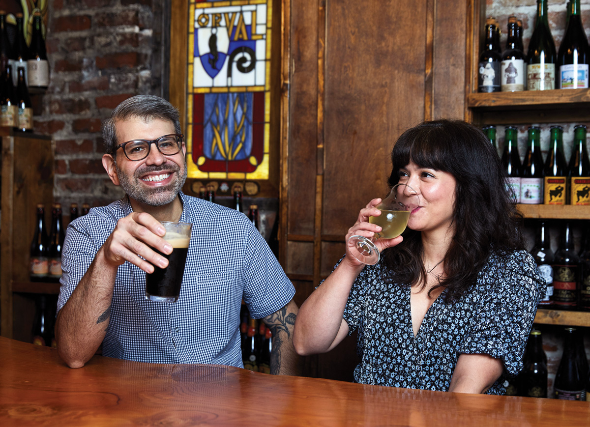 Manny Rodriguez and Stacie Antich at the Porter Beer Bar