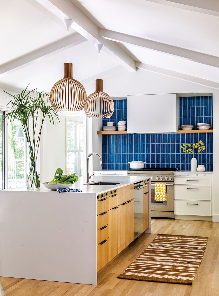 Beautiful Cloud Blue Kitchen