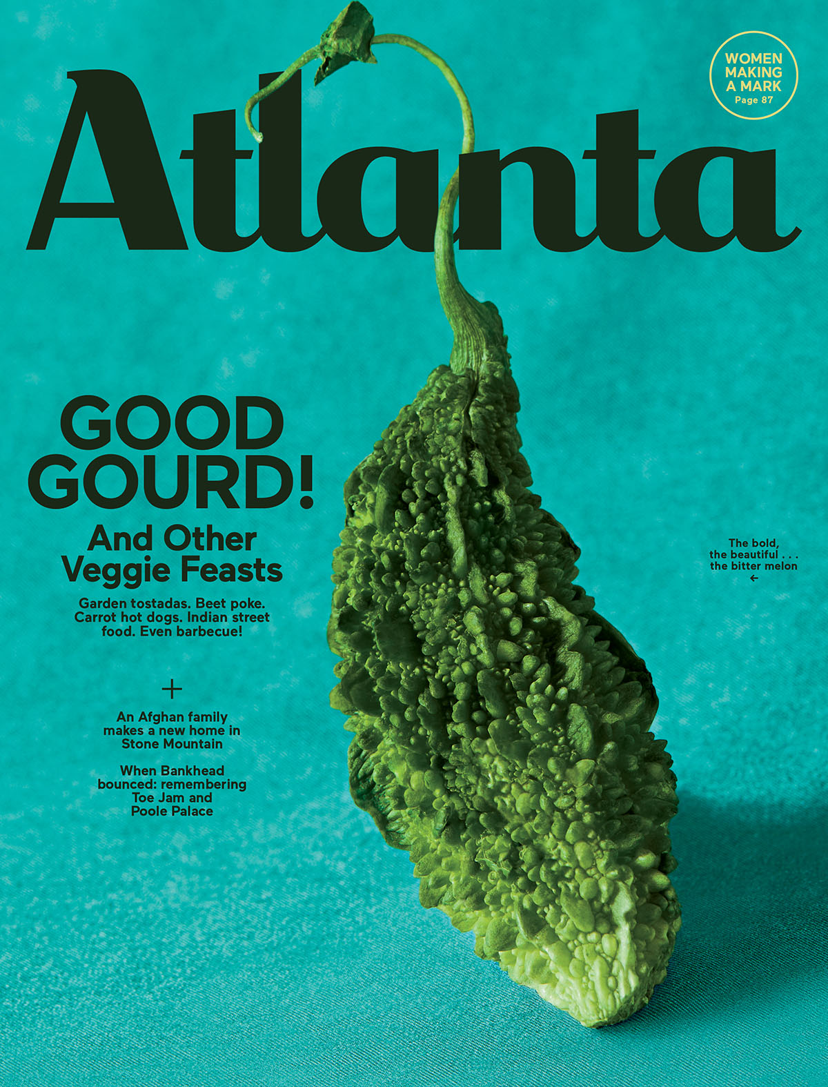 Atlanta Magazine June 2022 cover - vegetables