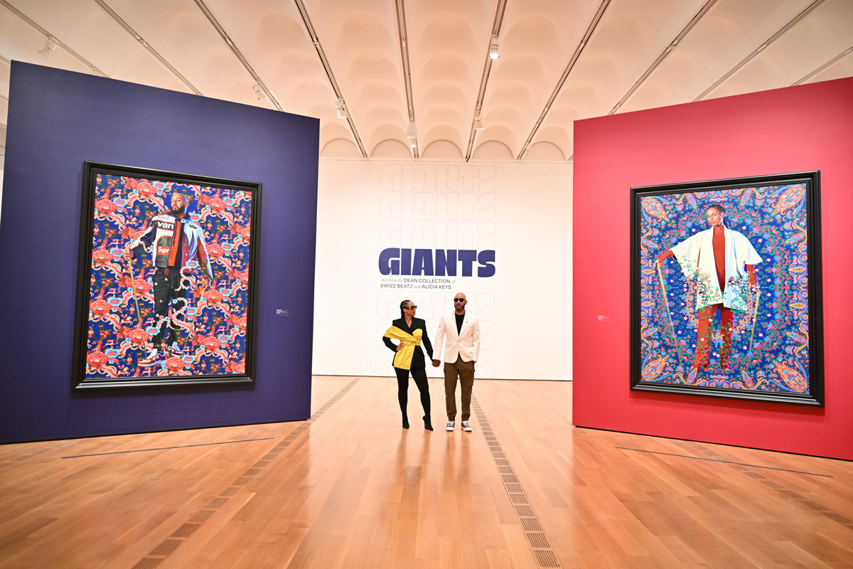 Alicia Keys and Swizz Beatz celebrate the opening of the new giant exhibit at the High