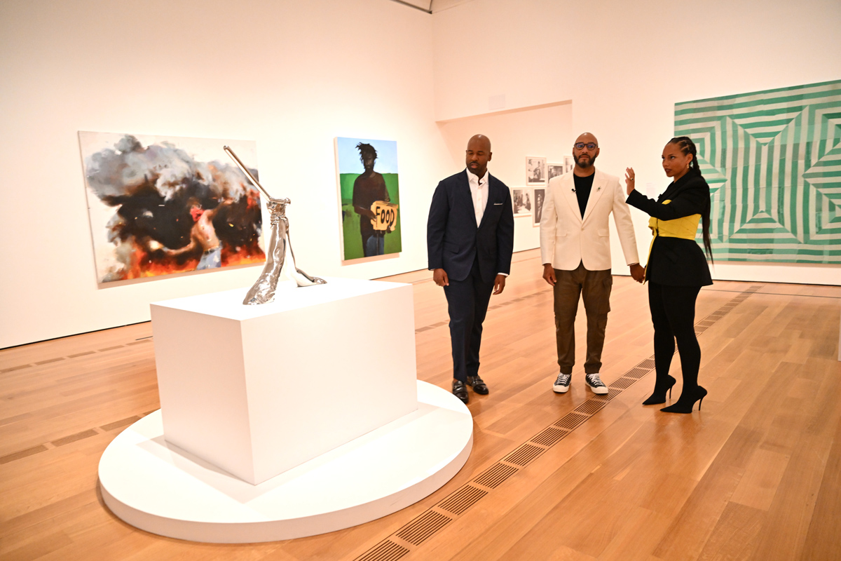 Alicia Keys and Swizz Beatz celebrate the opening of the new giant exhibit at the High