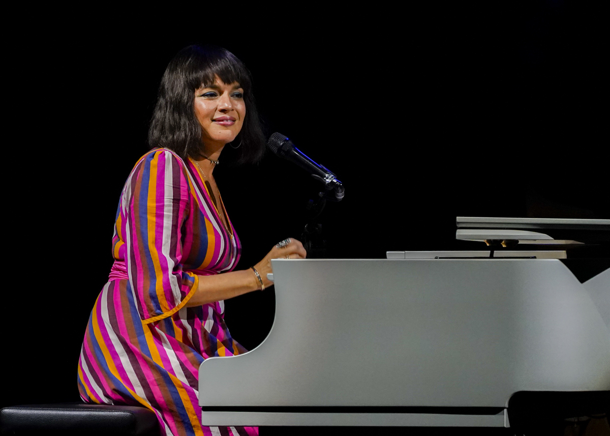 Photo: Norah Jones performing at the Cadence Bank Amphitheater