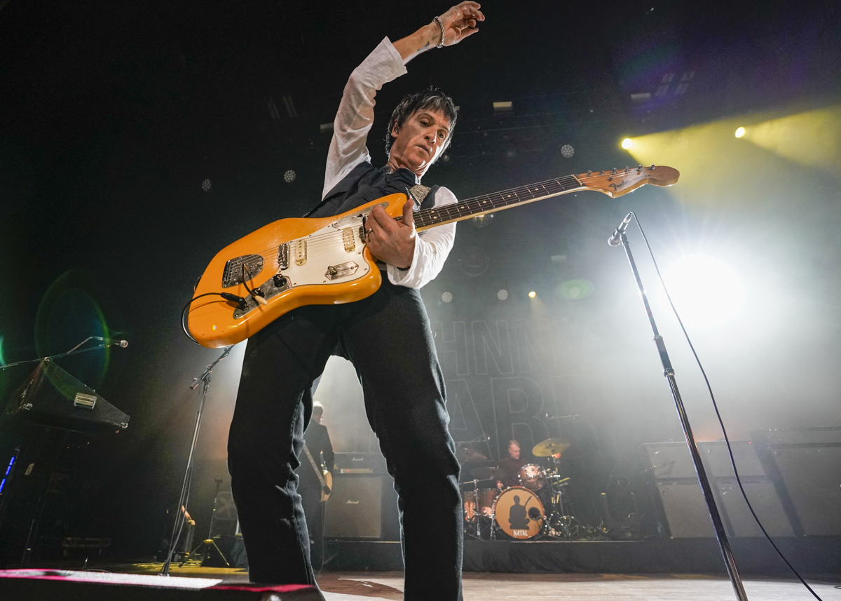 Photo: Johnny Marr and James performing at Eastern