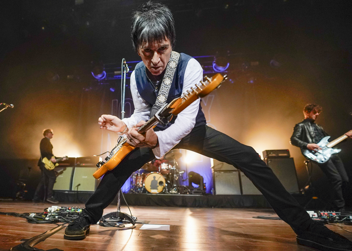 Photo: Johnny Marr and James performing at Eastern