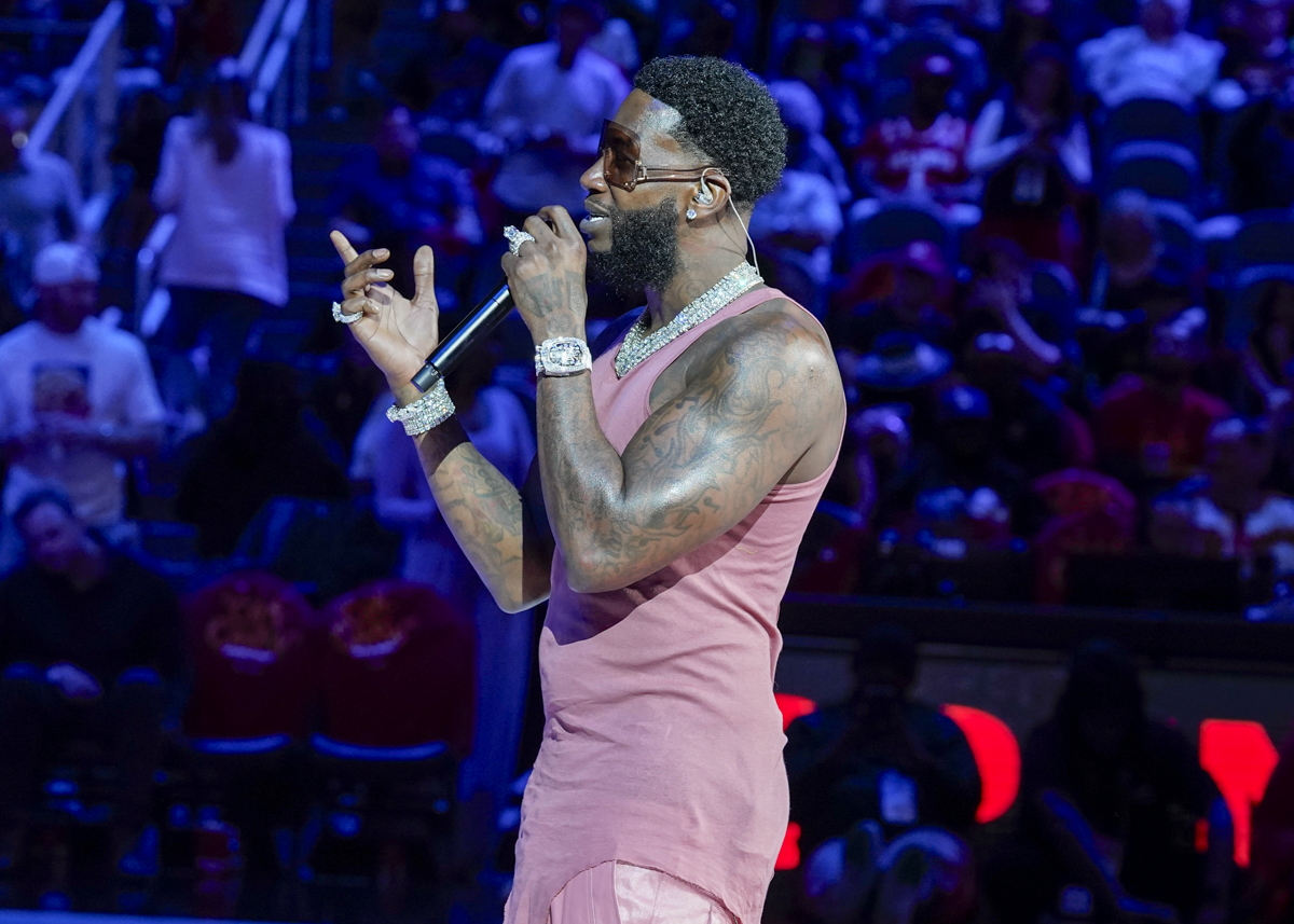 Photo: Gucci Mane performing at the Atlanta Hawks home opener