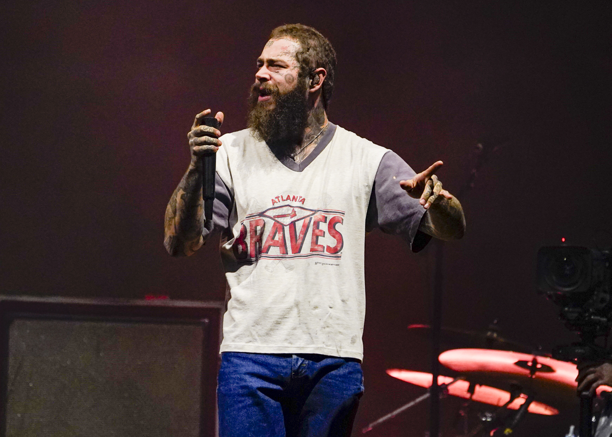 Photo: Post Malone performing at the Lakewood Amphitheater