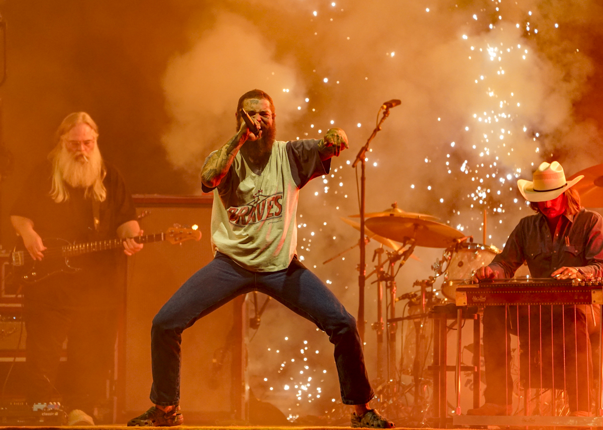 Photo: Post Malone performing at the Lakewood Amphitheater