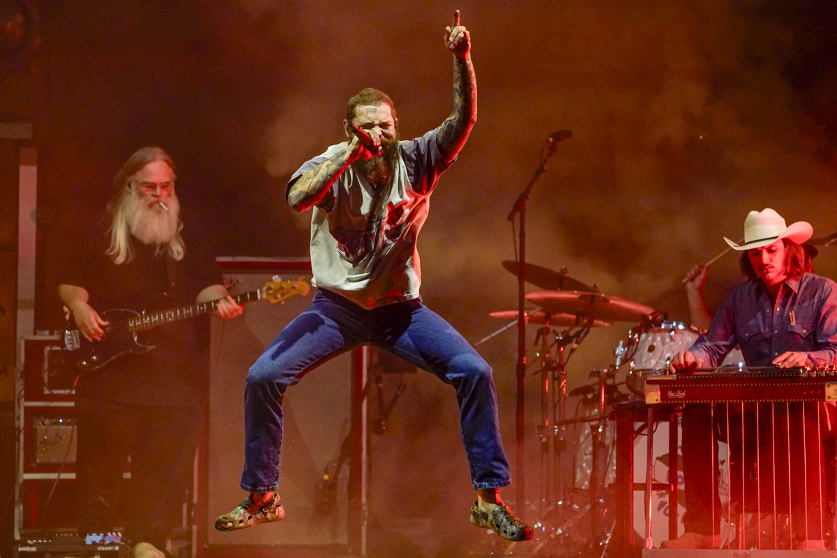 Photo: Post Malone performing at the Lakewood Amphitheater