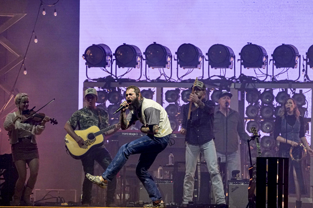 Photo: Post Malone performing at the Lakewood Amphitheater