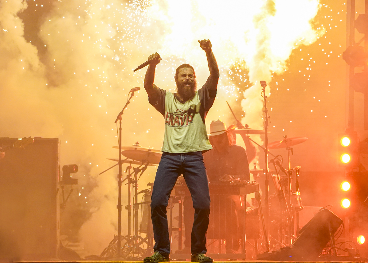 Photo: Post Malone performing at the Lakewood Amphitheater