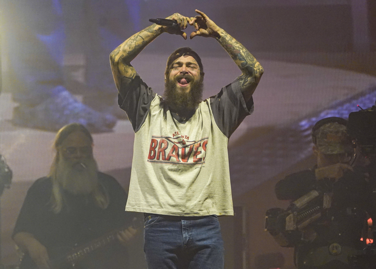 Photo: Post Malone performing at the Lakewood Amphitheater