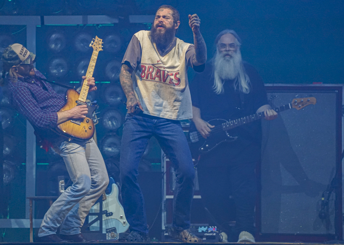 Photo: Post Malone performing at the Lakewood Amphitheater