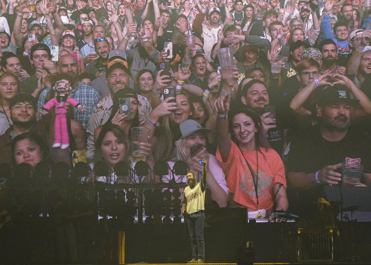 Photo: Post Malone performing at the Lakewood Amphitheater