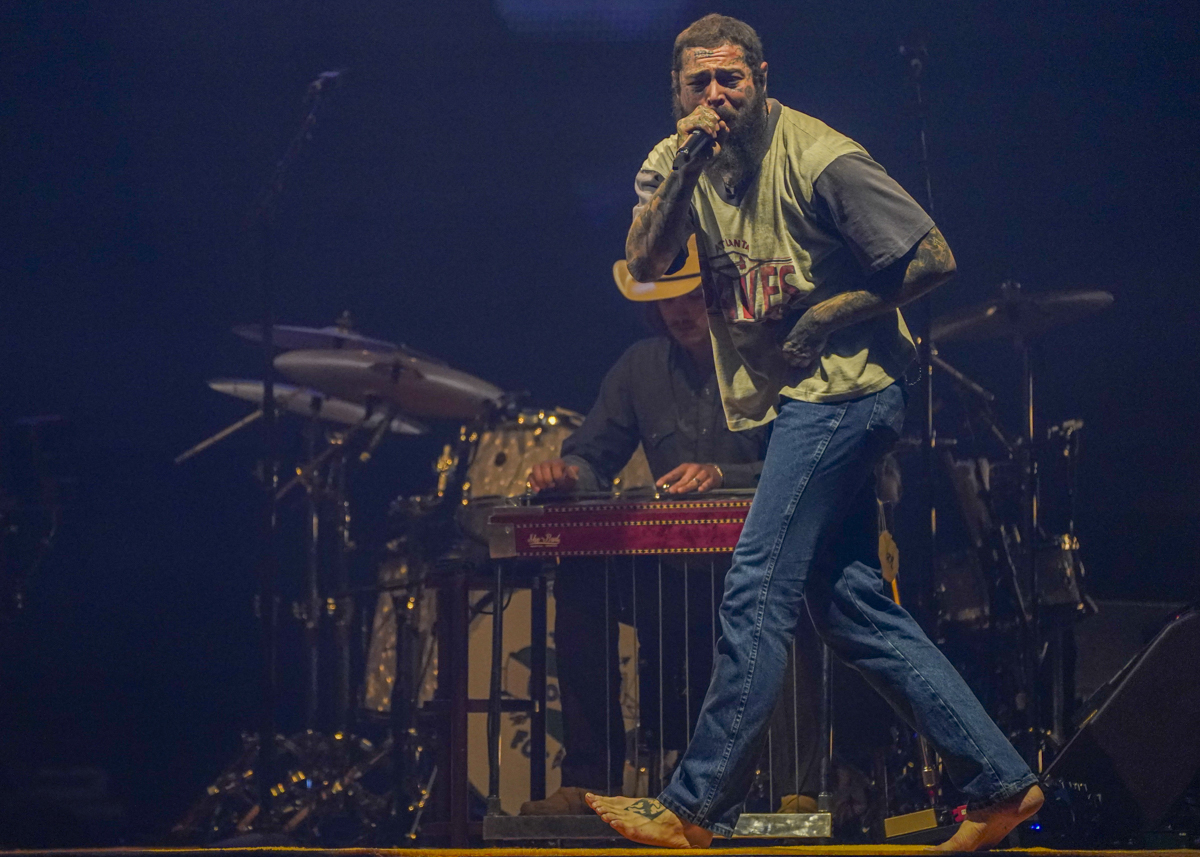 Photo: Post Malone performing at the Lakewood Amphitheater