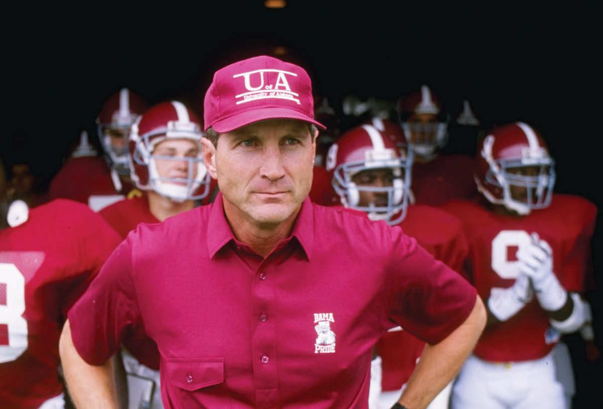 Bill Curry as coach of the University of Alabama