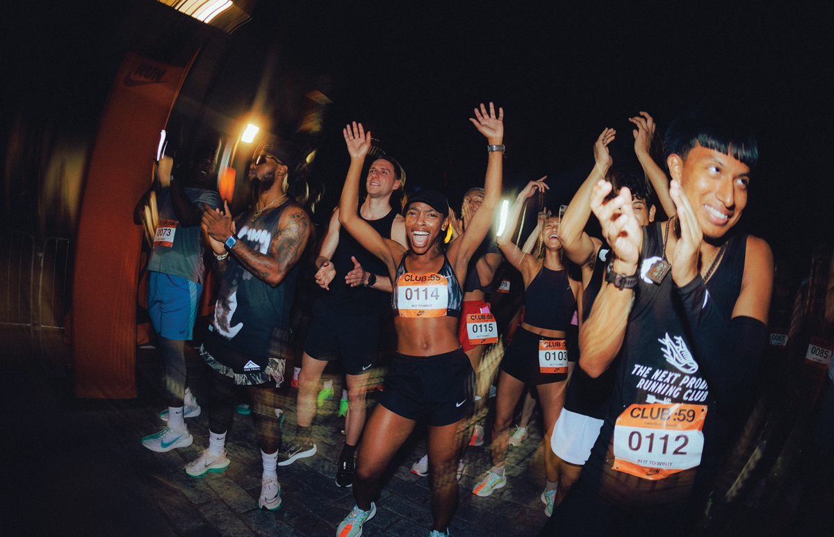 A group of people with Atlanta Run Club