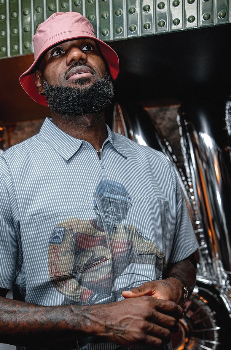 Los Angeles Lakers' LeBron James wears a Keith James bucket hat. Finishing touches on a wool fedora include ribbon trim and a signature logo pin.