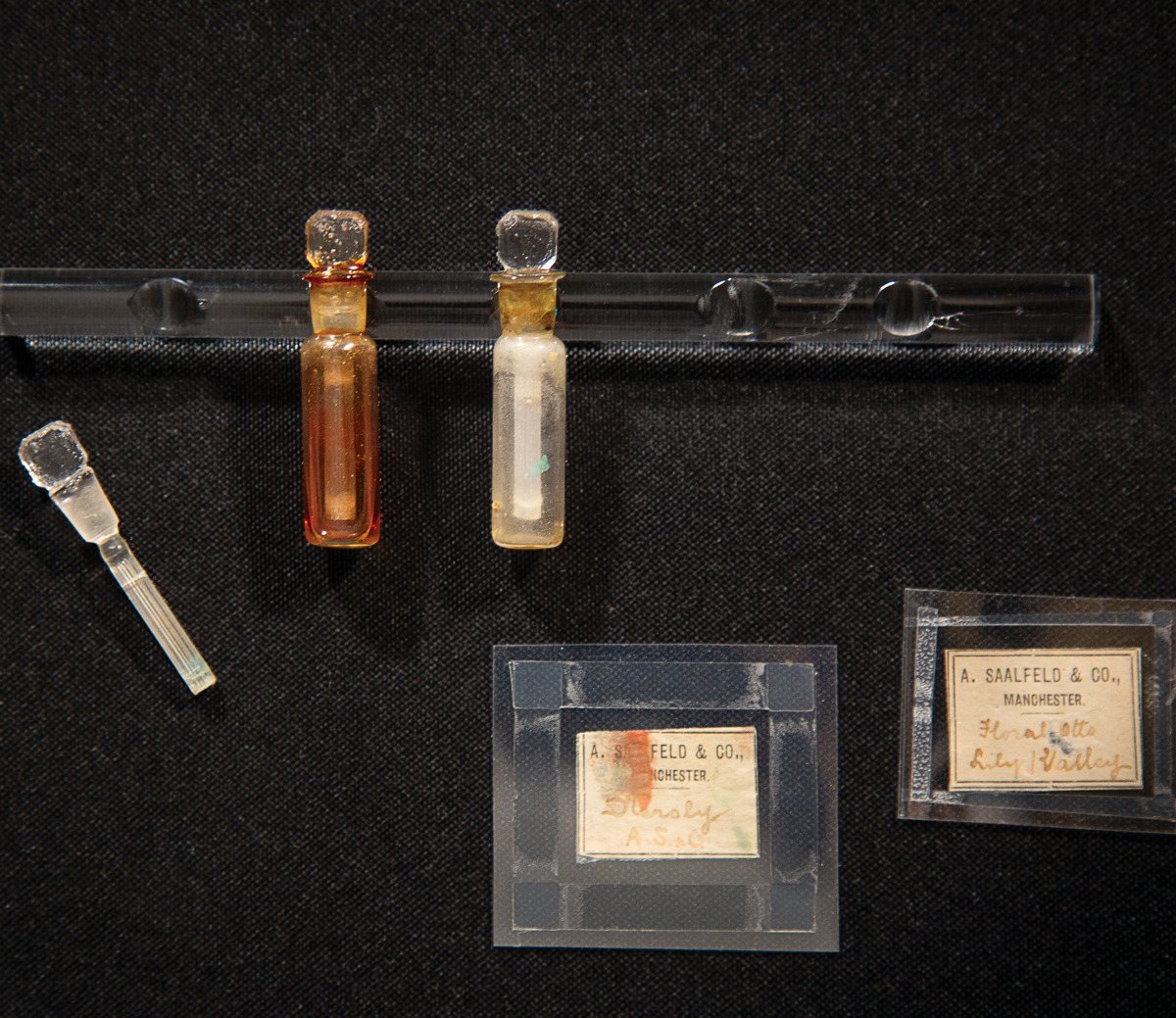 Perfume and nametags of Adolphe Saalfeld