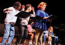 A recent workshop performance of Trick! The Musical, which opens at Out Front Theatre on May 1.