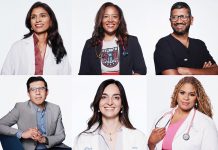 A headshot grid of six of Atlanta's top doctors