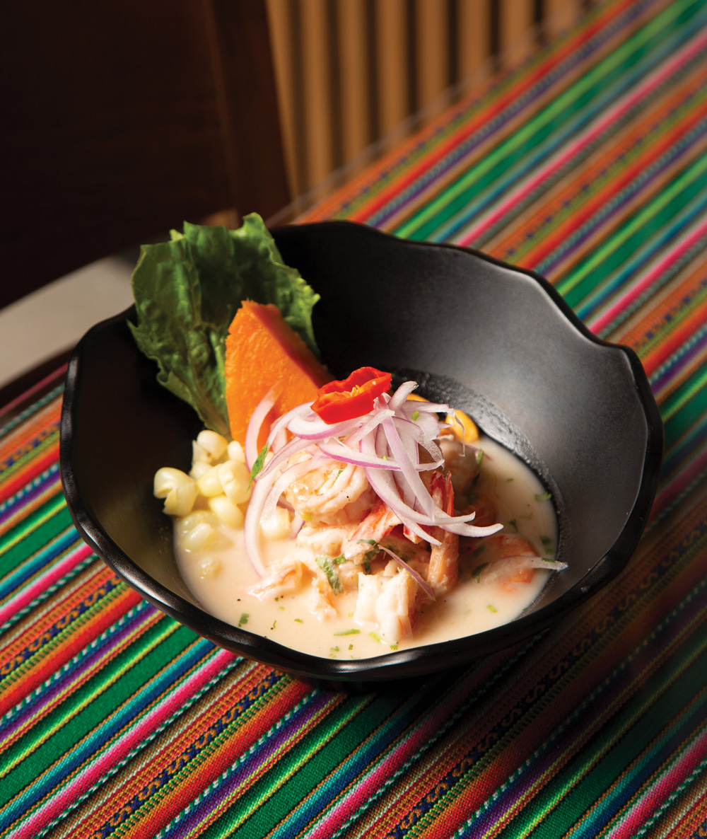a bowl of ceviche