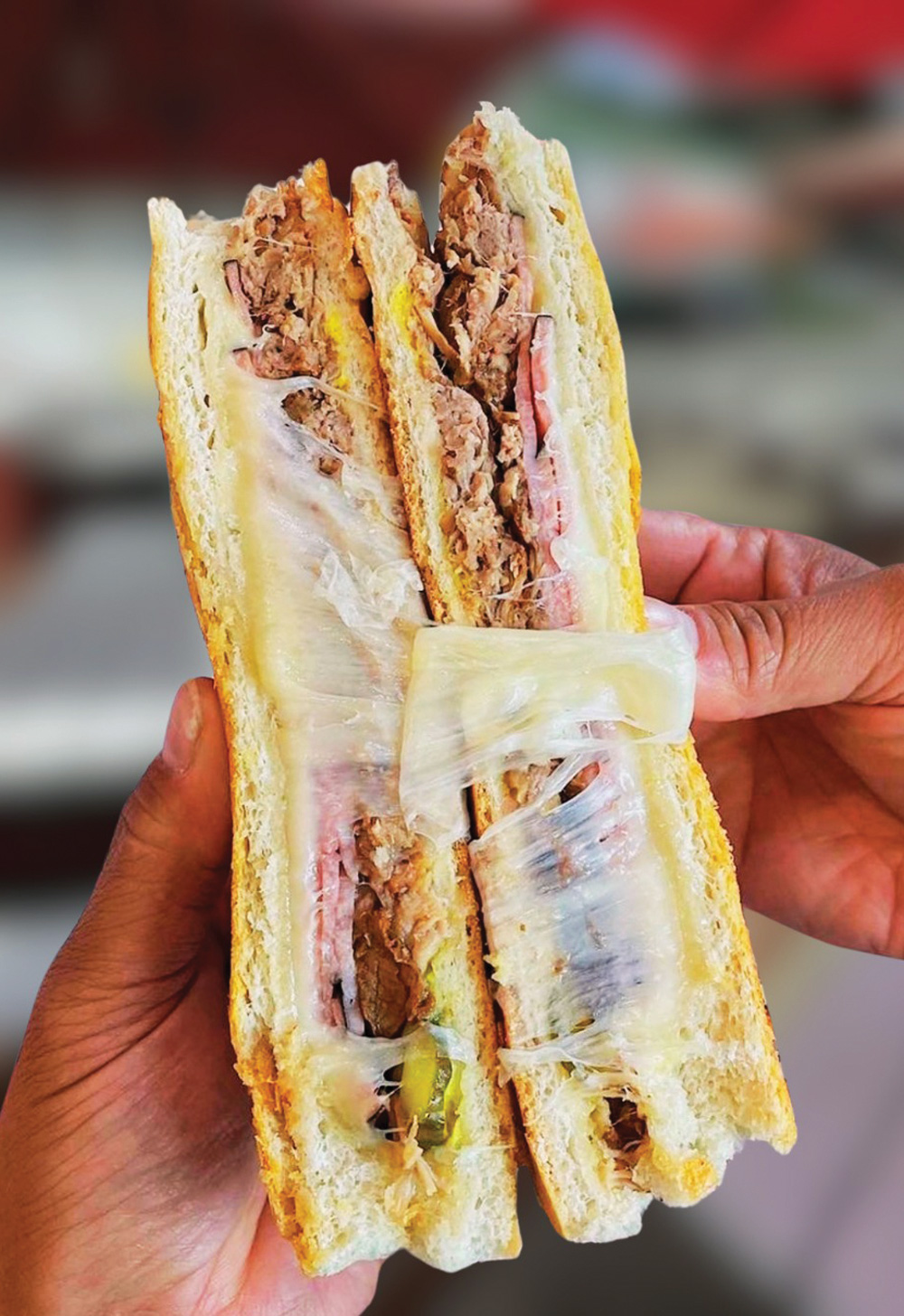 a cheese cuban sandwich