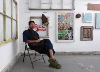 Navin Norling’s new Johnson Lowe Gallery exhibition turns salvaged objects into kinetic sculptures Navin Norling in his Atlanta studio with work from his upcoming exhibition, A Dangerous Game.