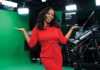 Jobina Fortson-Evans in CBS Atlanta’s new virtual-reality studio