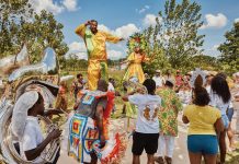 No Tables, No Chairs returns to the Beltline with West African sound you can’t sit still to a group of people with colorful attire dance at the parade