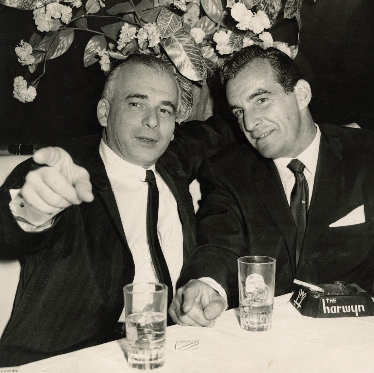 Lou and a friend at the Harwyn Club in New York