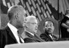 Roy Wilkins (left), Ivan Allen Jr., and Dr. Martin Luther King Jr.