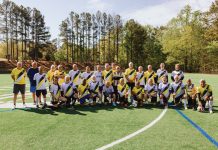 Members of the Roswell Seniors Soccer club